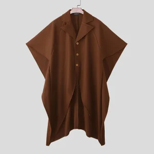 poncho cape trench homme – Coupe oversize élégante,