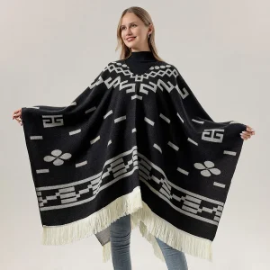 Poncho cape unisexe style western cowboy