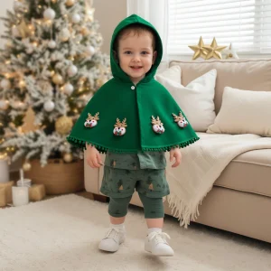 Cape de Noël Enfant à Capuche