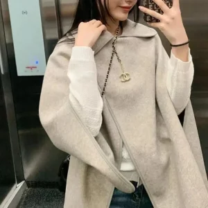Poncho femme élégant style coréen