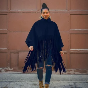 Poncho sweat femme oversize